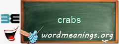 WordMeaning blackboard for crabs